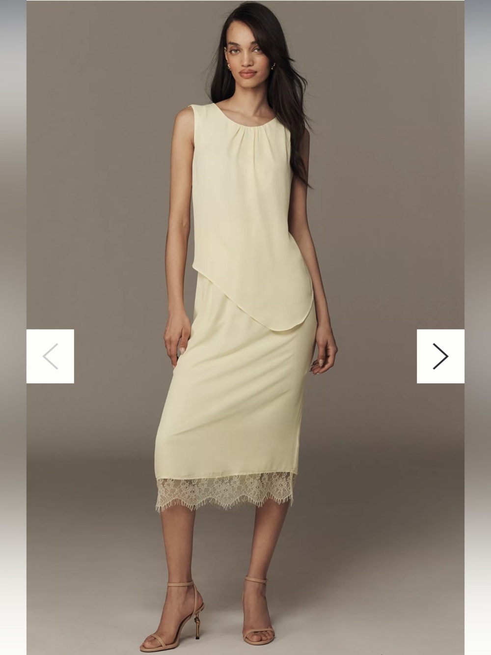 NWT Anthropologie  EXQUISE
SLEEVELESS
LAYERED CHIFFON
MIDI DRESS.